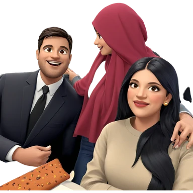 friends enjoying each other's company sticker