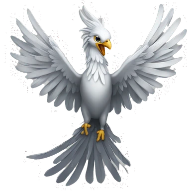 Phoenix bird that is the color platinum sticker