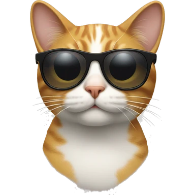 Cat with sunglasses sticker