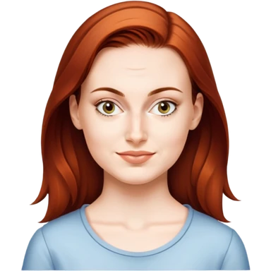 young girl with auburn hair  sticker