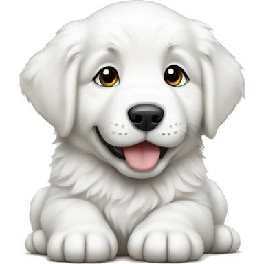 Great Pyrenees puppy sitting sticker