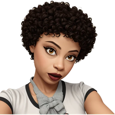 realistic portrait of a girl sticker