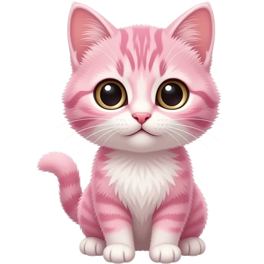 Little pink kitten  sticker