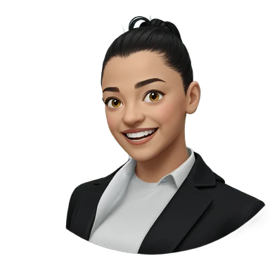 smiling girl in black jacket sticker