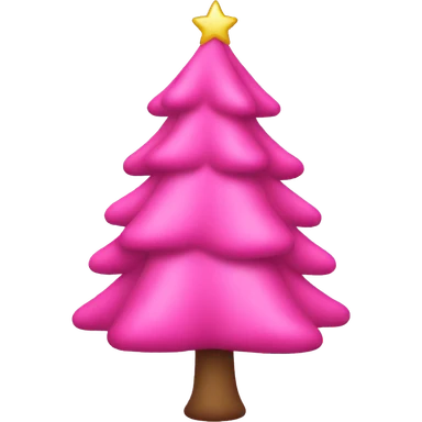 Pink Christmas tree sticker