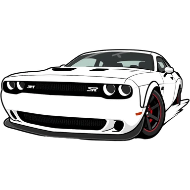 Dodge Challenger SRT hellcat drifting  sticker