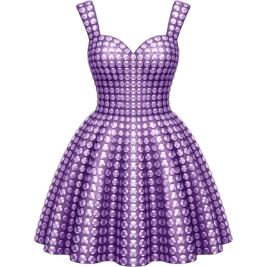 Pruple dress covered in shining diamonds  sticker