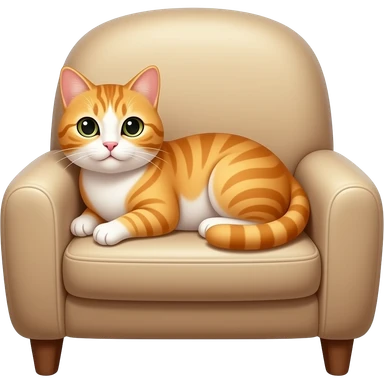 Gato acostado en sillon sticker