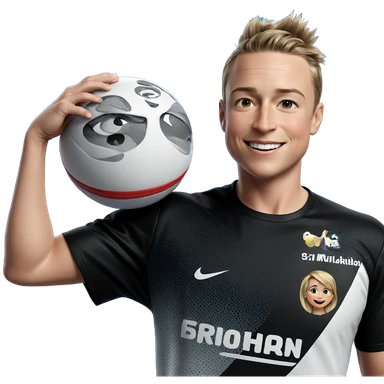 smiling boy in sportswear sticker