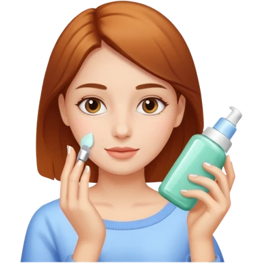 Girl doing her skincare  sticker