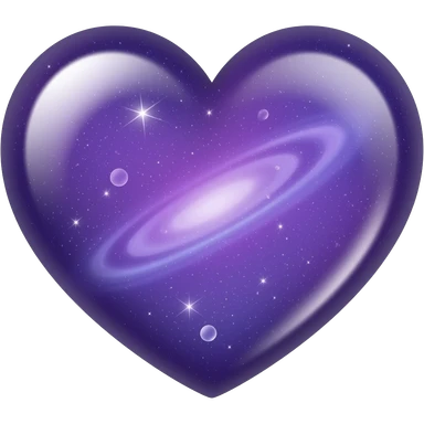 Purple Galaxy heart 
 sticker