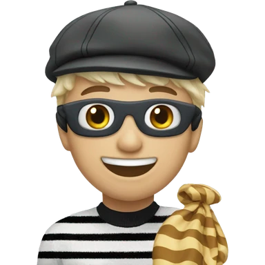 happy boy in striped hat sticker