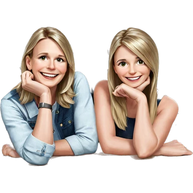 smiling girls on magazine cover sticker