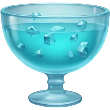 Crystal bowl of aqua water sticker