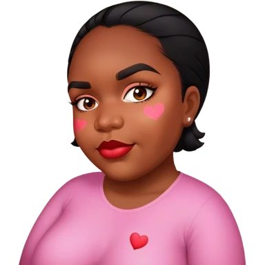 Girly fat Lovely there are hearts around her sticker