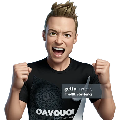 boy in black shirt sticker