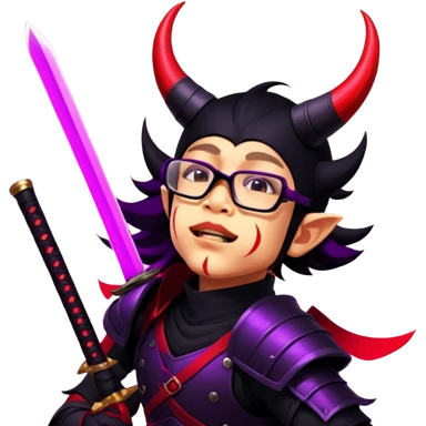 Demon-Horned Warrior sticker