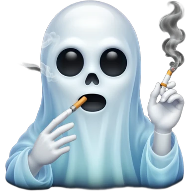 Ghost smoking a cigarette  sticker
