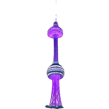 purple namsan tower sticker