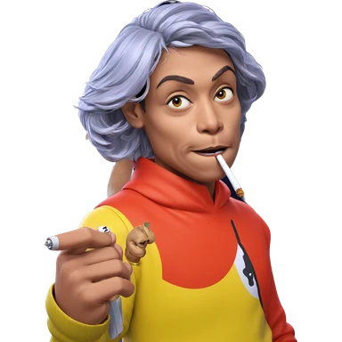 smoking boy with cigarette sticker