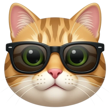 Cat with sunglasses sticker