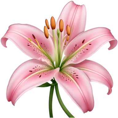 light pink lilium sticker