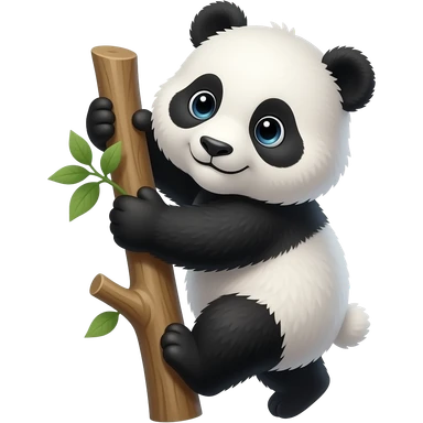 Cute panda climbing sticker