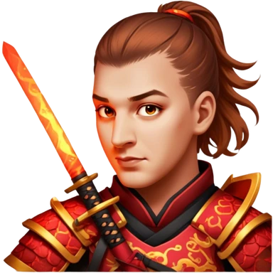 Fire-Wielding Samurai sticker