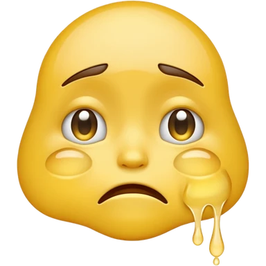 An emoji crying sticker