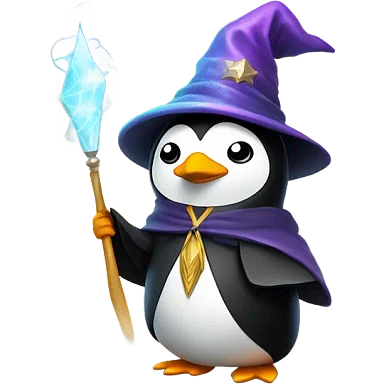 Wizard Penguin Emoji