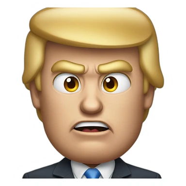 DONALD TRUMP, ANGRY SHOUTING sticker