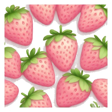 pastel pink strawberries sticker