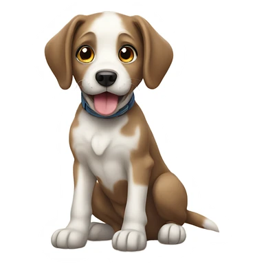 Lovely dog play  sticker