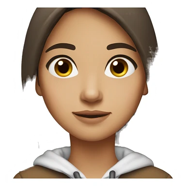 winter clothes, hispanic, long brown hair, girl, brown eyes sticker