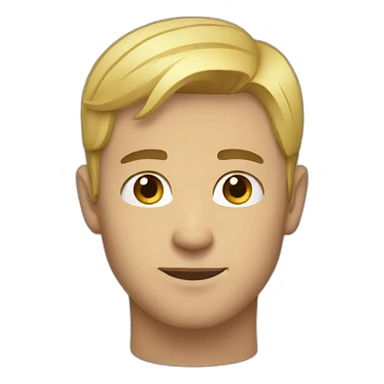 MAN FOCUSED FACIAL EXPRESSION BLOND SHORT HAIR IN HIS 30S sticker