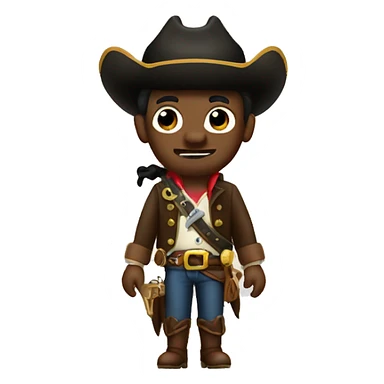 Cowboy Emoji with a pirate patch sticker