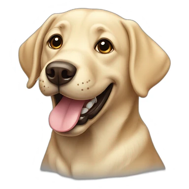 Happy labrador dog sticker