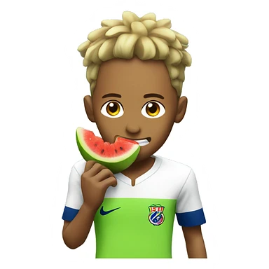 Neymar eating fruit sticker