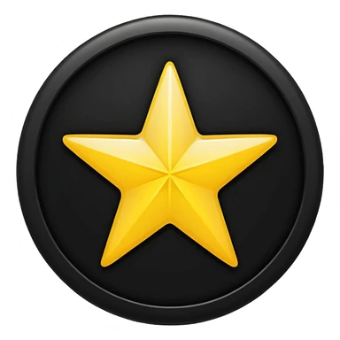 Make a star inside a clean black circle only sticker