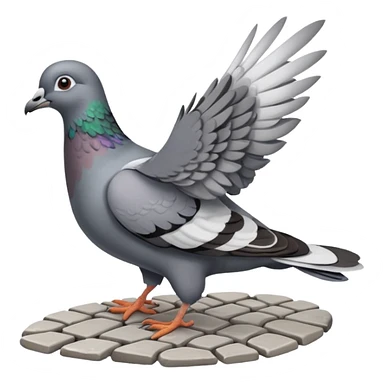 Pigeon + crumb trail, Street Wildlife. sticker