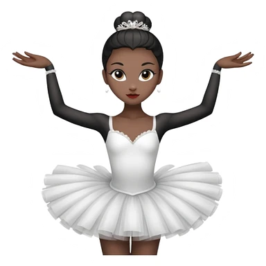 Black swan ballerina emoji from a far  sticker