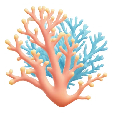 Pastel color sea coral sticker