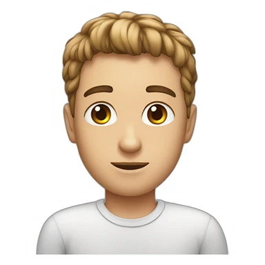 Une homme avec les coeur dans les yeux sticker