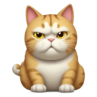 Hangry fat cat cute sticker