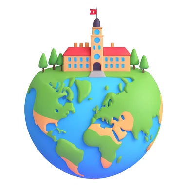 university building on planet Earth sticker