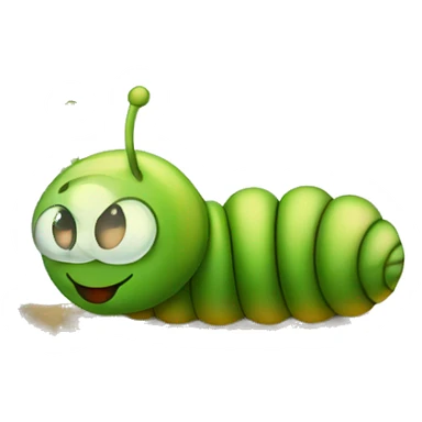 caterpillar under a big magnifying glass sticker