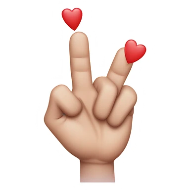 Middle finger with hearts around it sticker