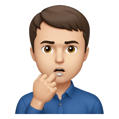 Charlie Kirk holding fist over mouth sticker