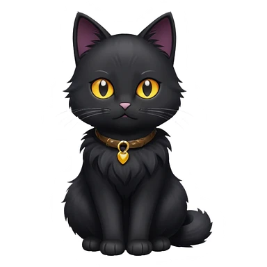 Anime black cat sticker