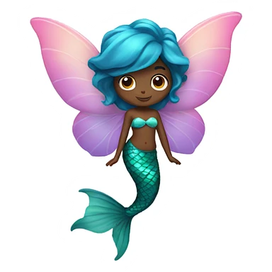 an mermaid that has fairy wings sticker